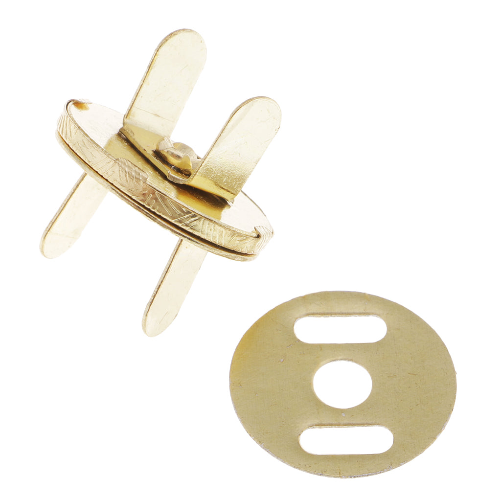 10Pcs Magnetic Fasteners Button Clasp Snaps-Purses,Bags,Clothes Gold 18mm