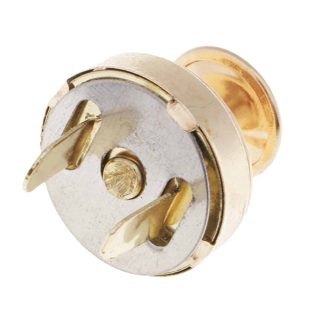 10 Set Metal Magnetic Fasteners Button for Handbag Purse Jewelry 18mm Gold
