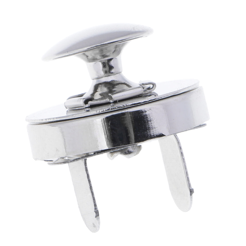10 Set Metal Magnetic Fasteners Button for Handbag Purse Jewelry 18mm Silver