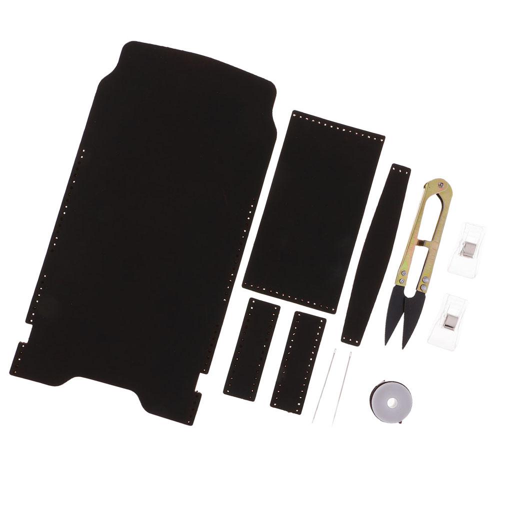 DIY Handmade Leather Wallet Purse Bag Making Kit Leathercraft Tools Coffee