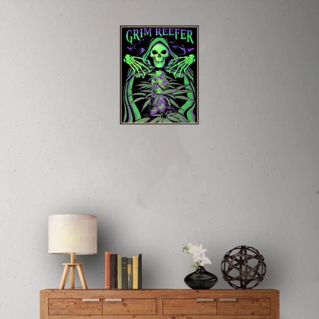 Full Drill 5D Diamond DIY Painting Craft Kit Home Wall Decor Skeleton Skull
