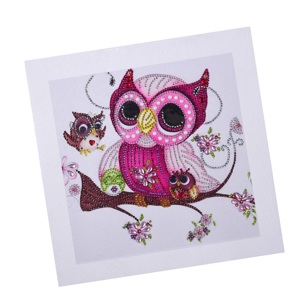 5D Special Shaped Diamond Painting Cross Stitch Crafts Decor Owls