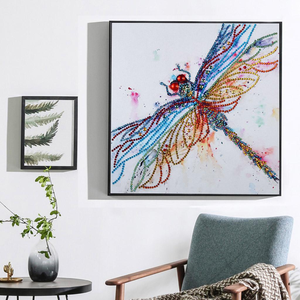 5D Special Shaped Diamond Painting Cross Stitch Crafts Decor Dragonfly