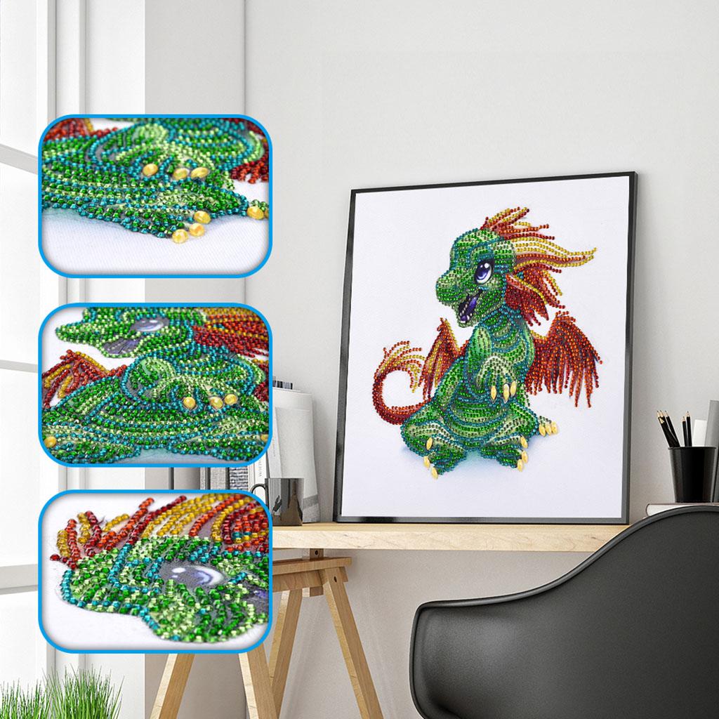 5D Special Shaped Diamond Painting Cross Stitch Crafts Decor Dinosaur