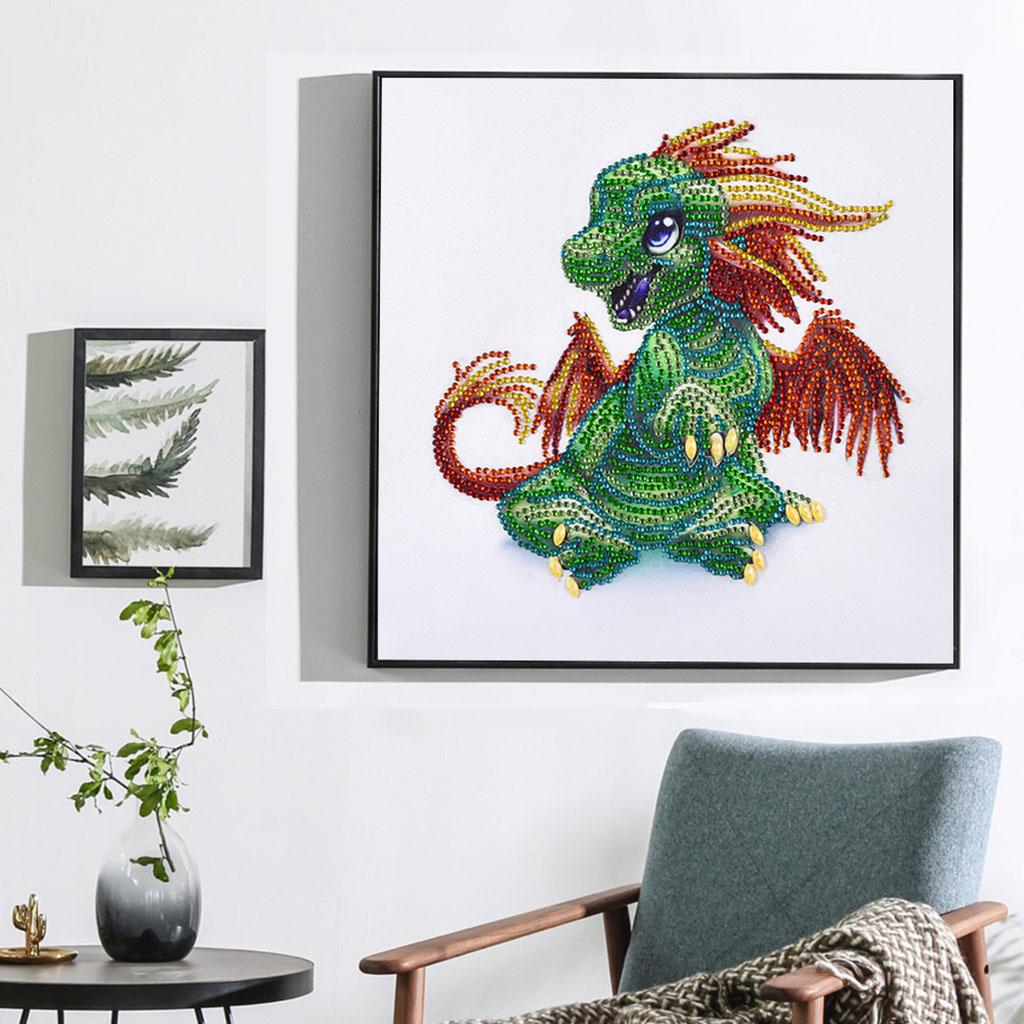 5D Special Shaped Diamond Painting Cross Stitch Crafts Decor Dinosaur