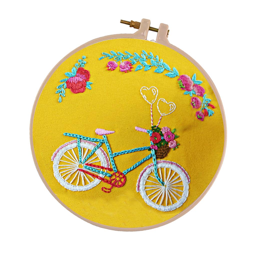 Embroidery Starter Kit Cross Stitch Kit with Bicycle Pattern for Beginners 3