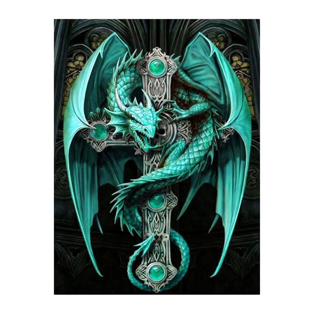 1 Piece DIY Diamond Multiple Patterns Paintings Kits Dragon