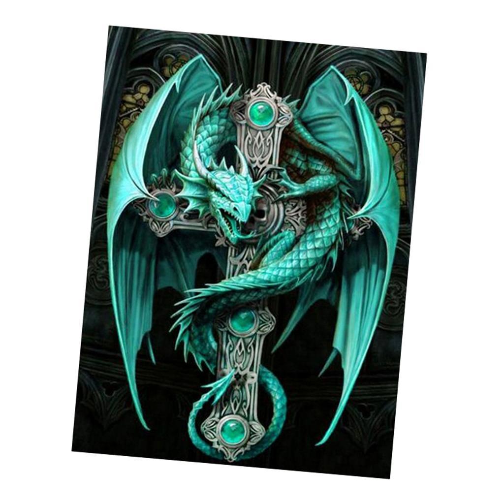 1 Piece DIY Diamond Multiple Patterns Paintings Kits Dragon