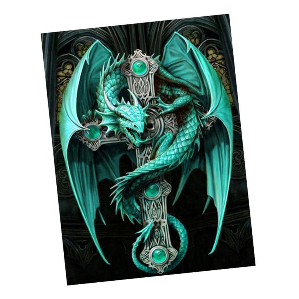 1 Piece DIY Diamond Multiple Patterns Paintings Kits Dragon