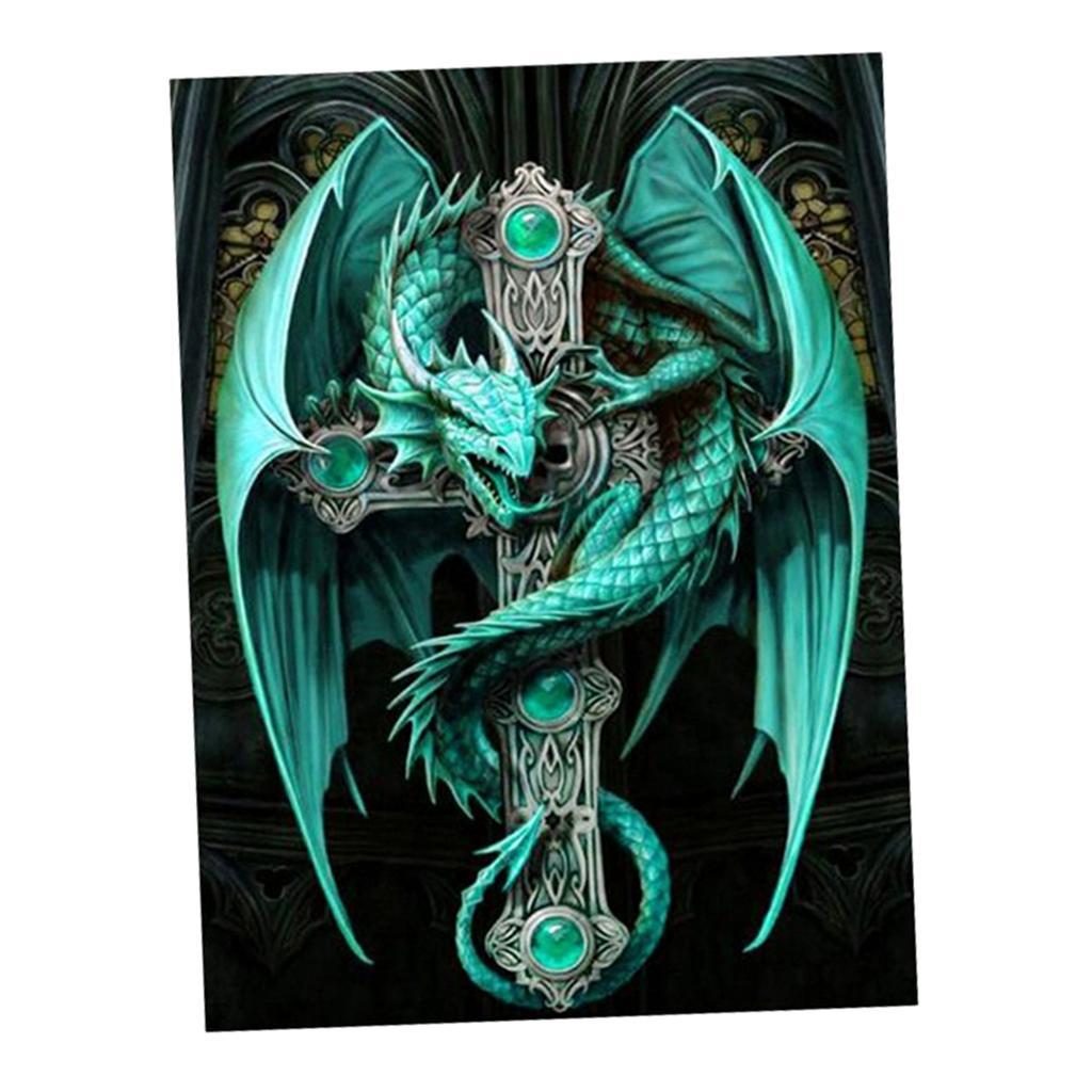1 Piece DIY Diamond Multiple Patterns Paintings Kits Dragon