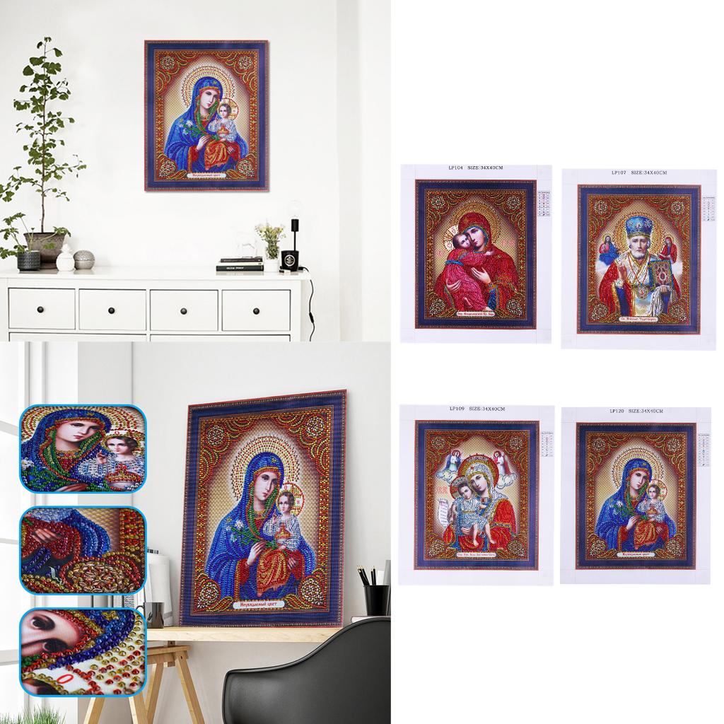 5D DIY Diamond Painting Special Shaped Drill Mosaic Religion Picture AC230