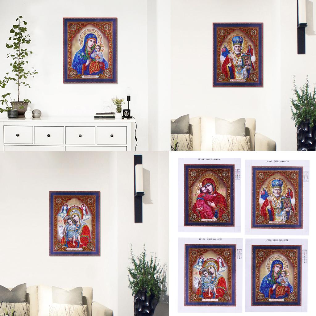 5D DIY Diamond Painting Special Shaped Drill Mosaic Religion Picture AC230