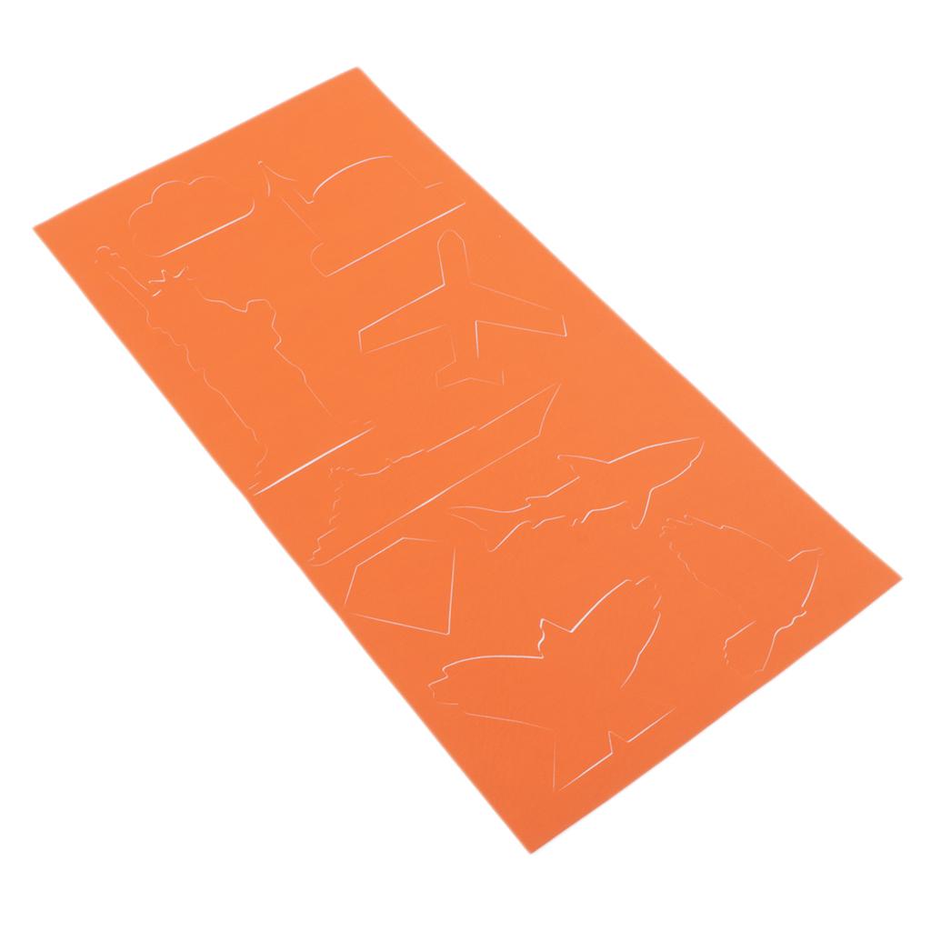 Self-adhesive PU Leather Patch Applique for Clothing Coat Sofa Orange