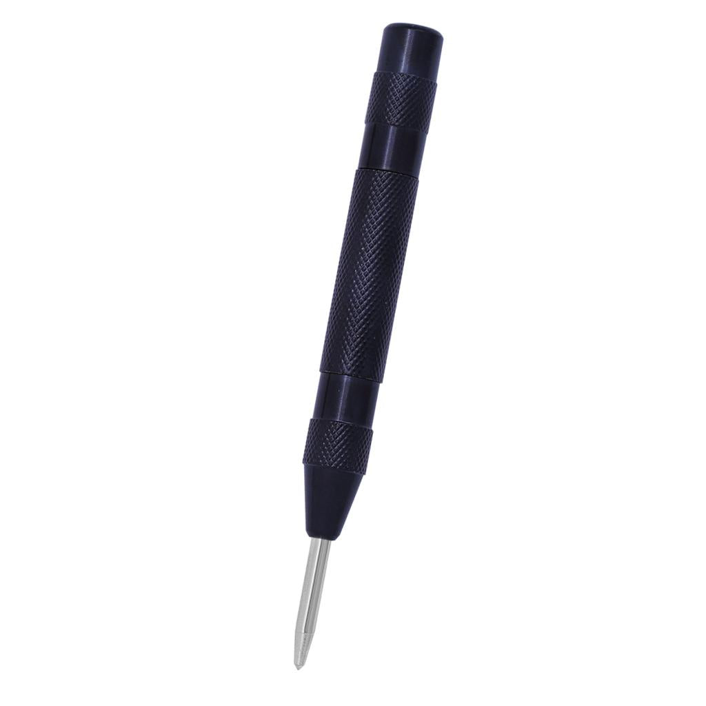 Automatic Center Punch Spring Loaded Marking Starting Hole Black