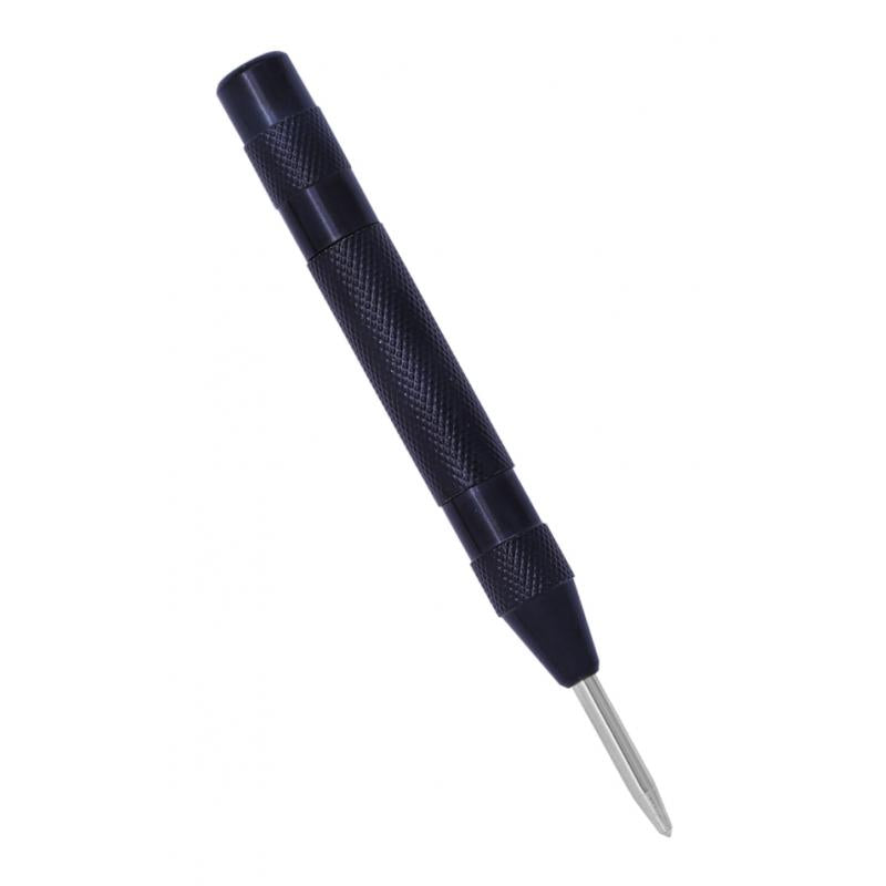 Automatic Center Punch Spring Loaded Marking Starting Hole Black