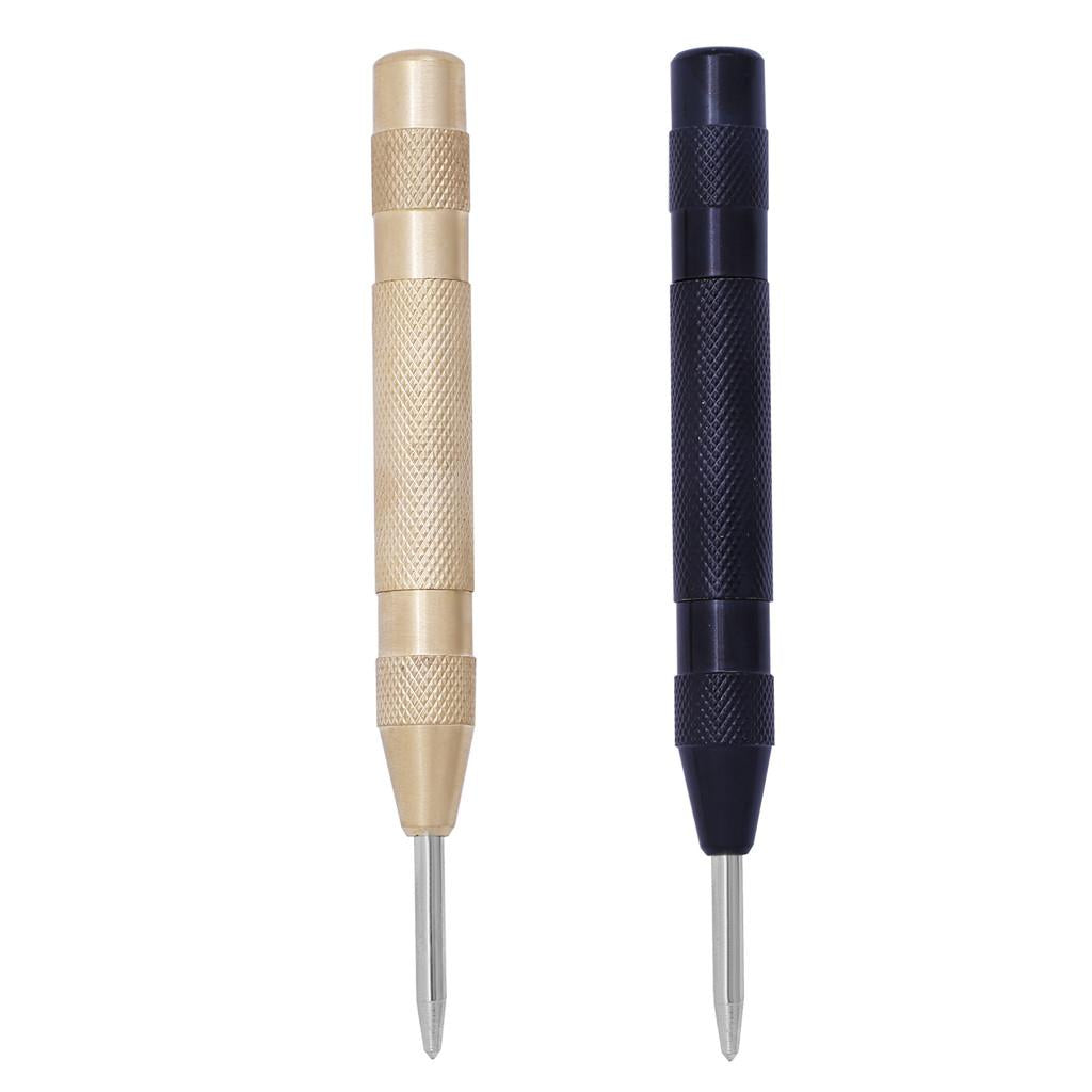 Automatic Center Punch Spring Loaded Marking Starting Hole Black