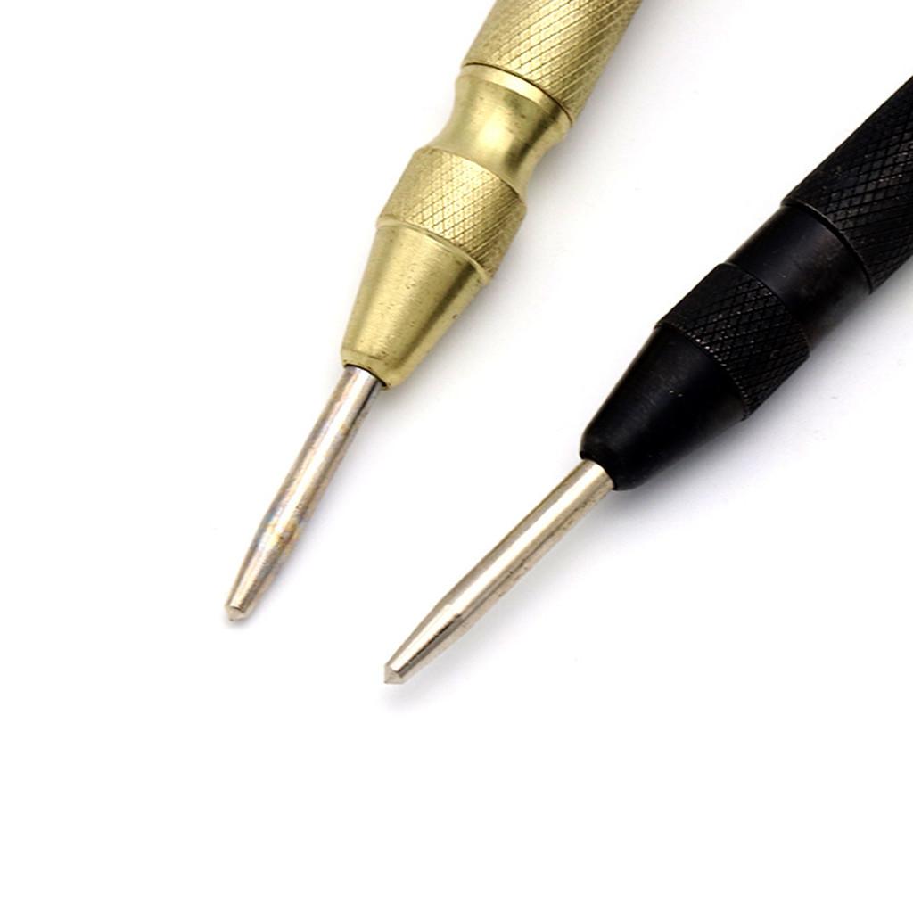 Automatic Center Punch Spring Loaded Marking Starting Hole Black