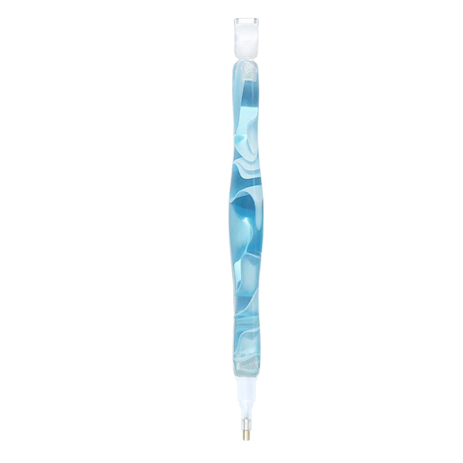 5D DIY Hand Turned Resin Diamond Painting Drill Pen Accessories Light Blue