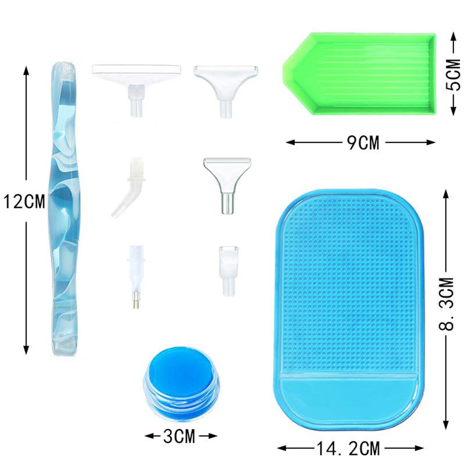 5D DIY Hand Turned Resin Diamond Painting Drill Pen Accessories Light Blue