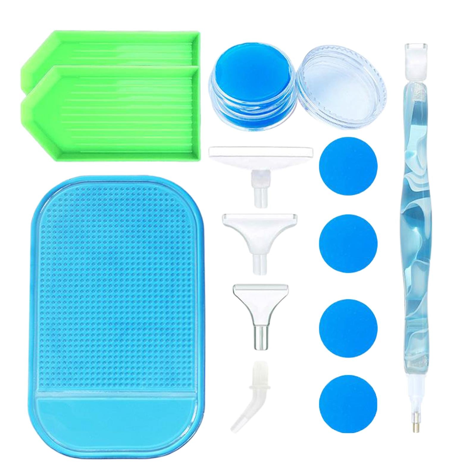 5D DIY Hand Turned Resin Diamond Painting Drill Pen Accessories Light Blue