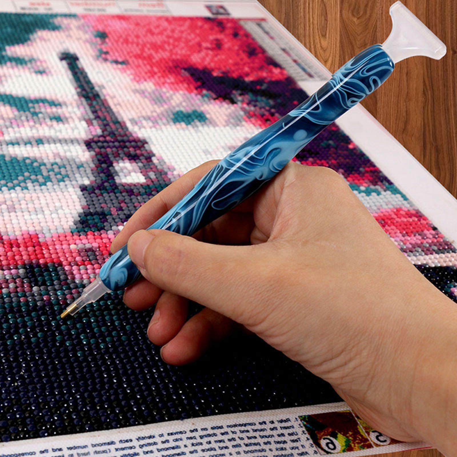 5D DIY Hand Turned Resin Diamond Painting Drill Pen Accessories Green