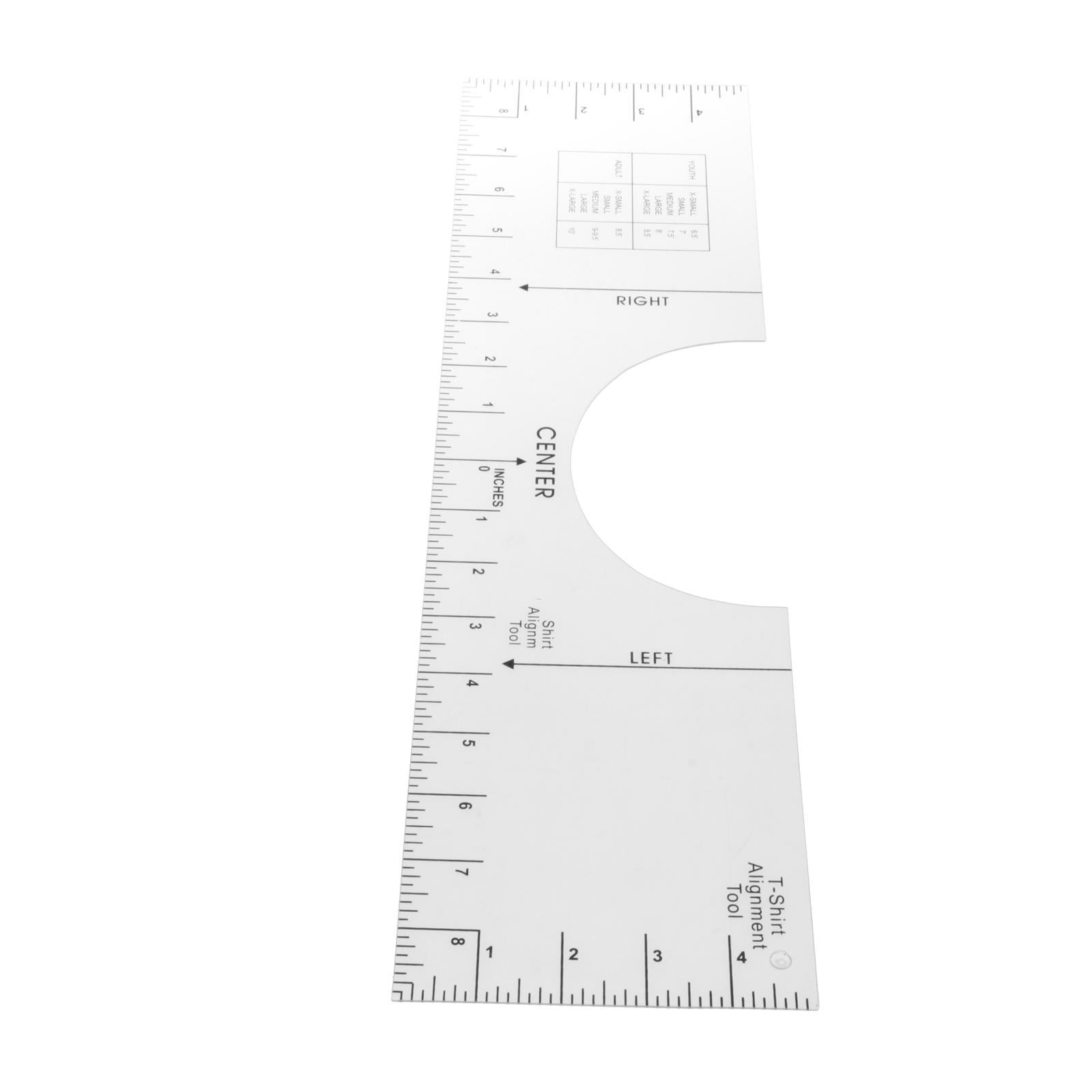 Durable T-shirt Ruler Guide Alignment Tool for Fabric Cutting Sew 18x5 inch
