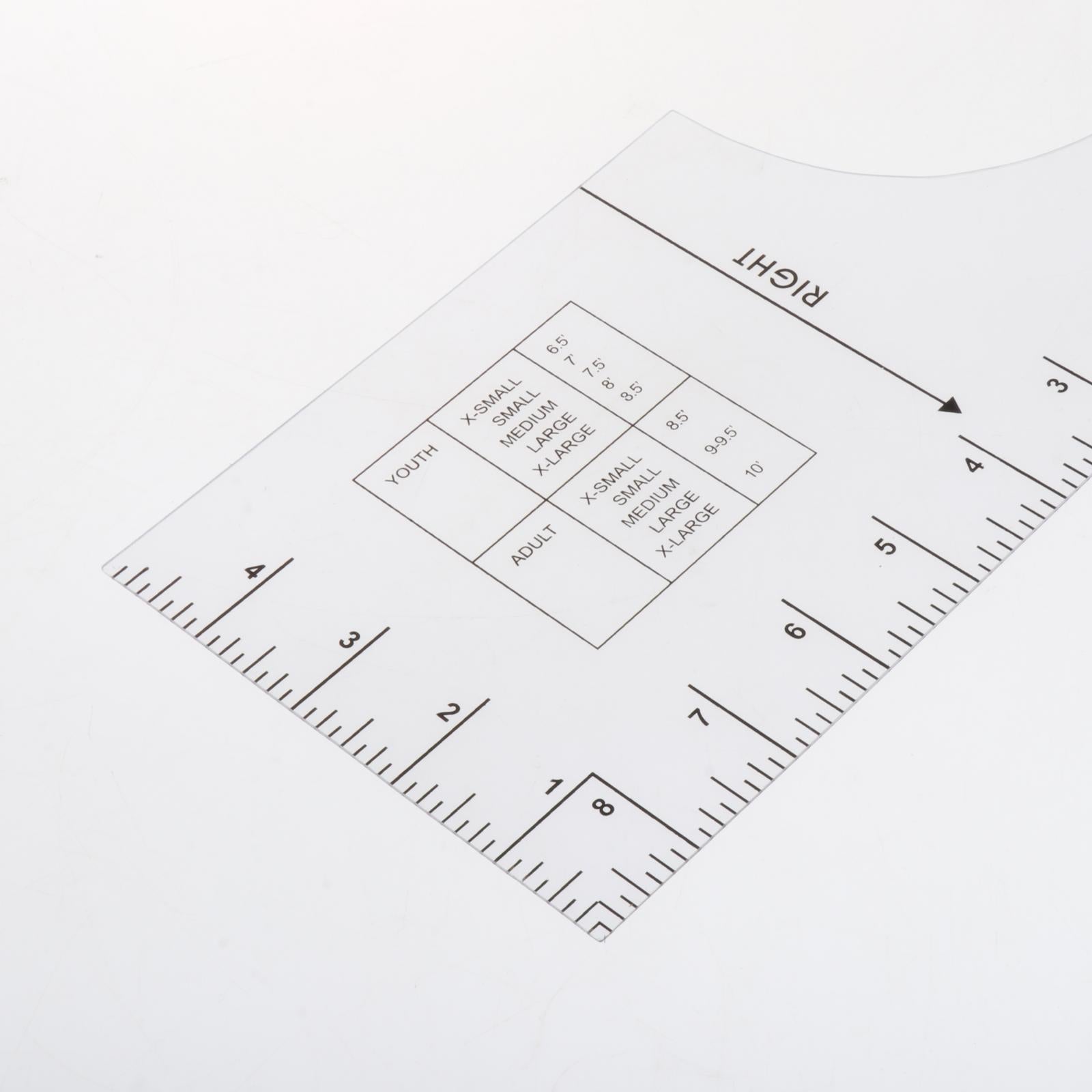 Durable T-shirt Ruler Guide Alignment Tool for Fabric Cutting Sew 18x5 inch