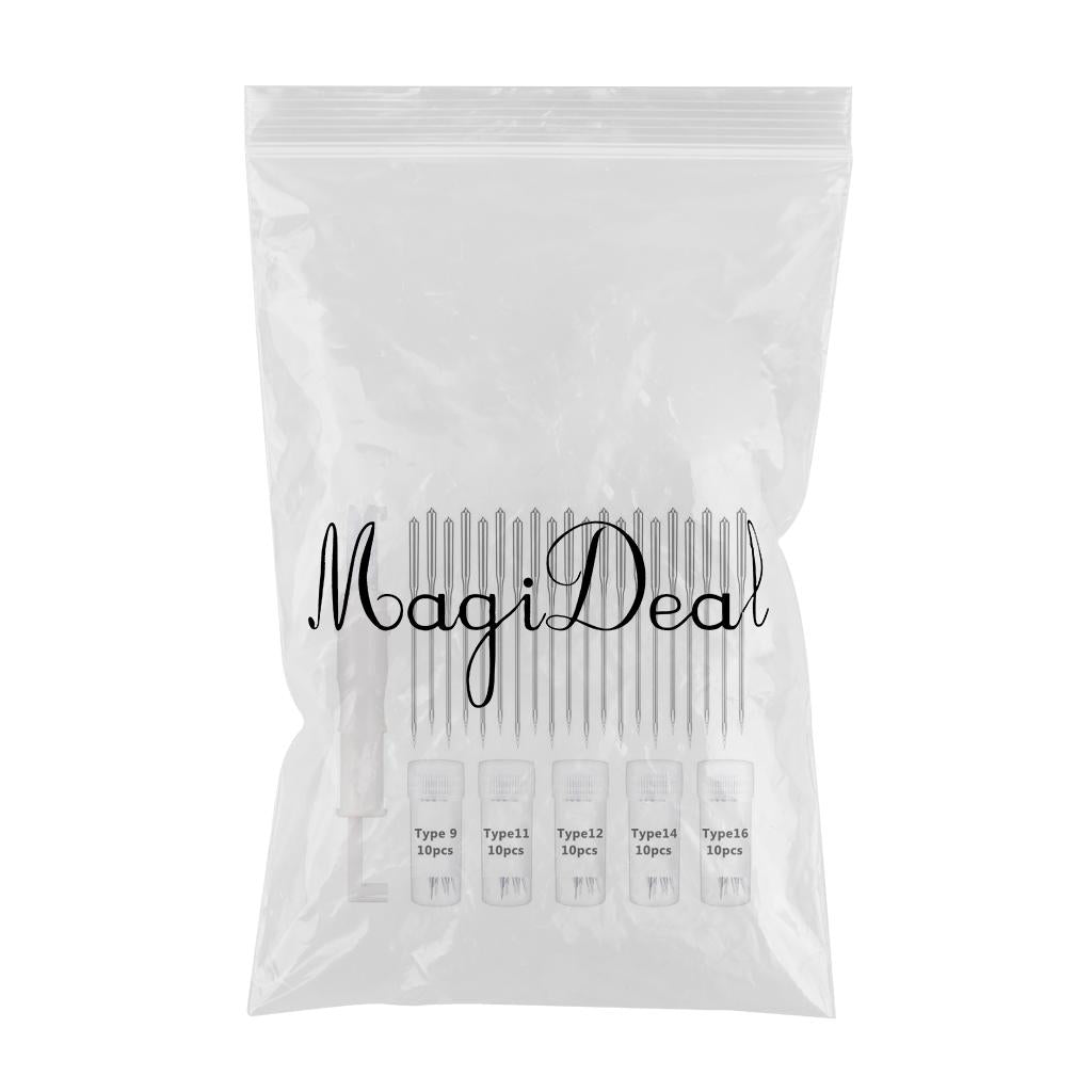 Sewing Machine Needles Universal For Singer Brother 50Needles 1Threader