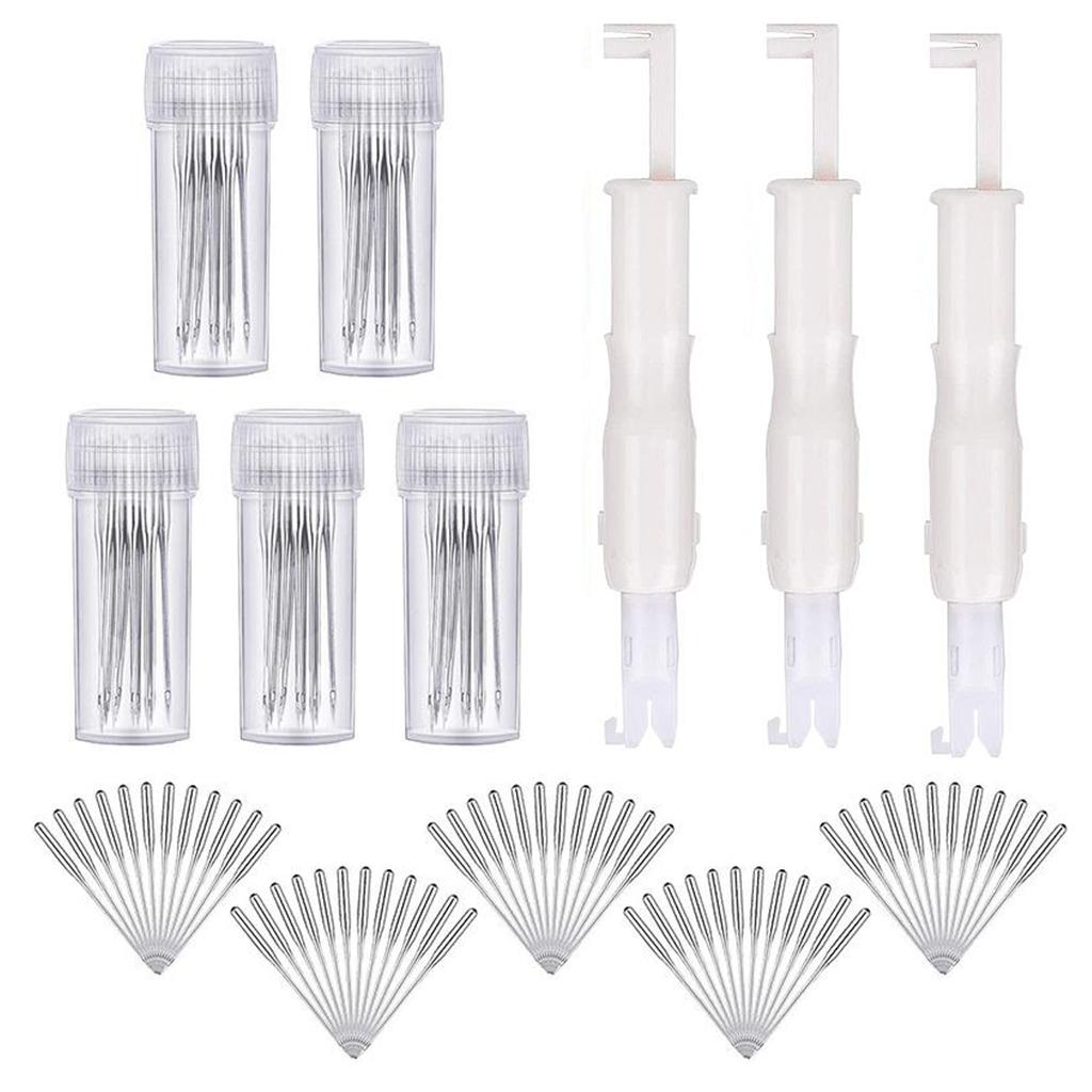 Sewing Machine Needles Universal For Singer Brother 50Needles 3Threader