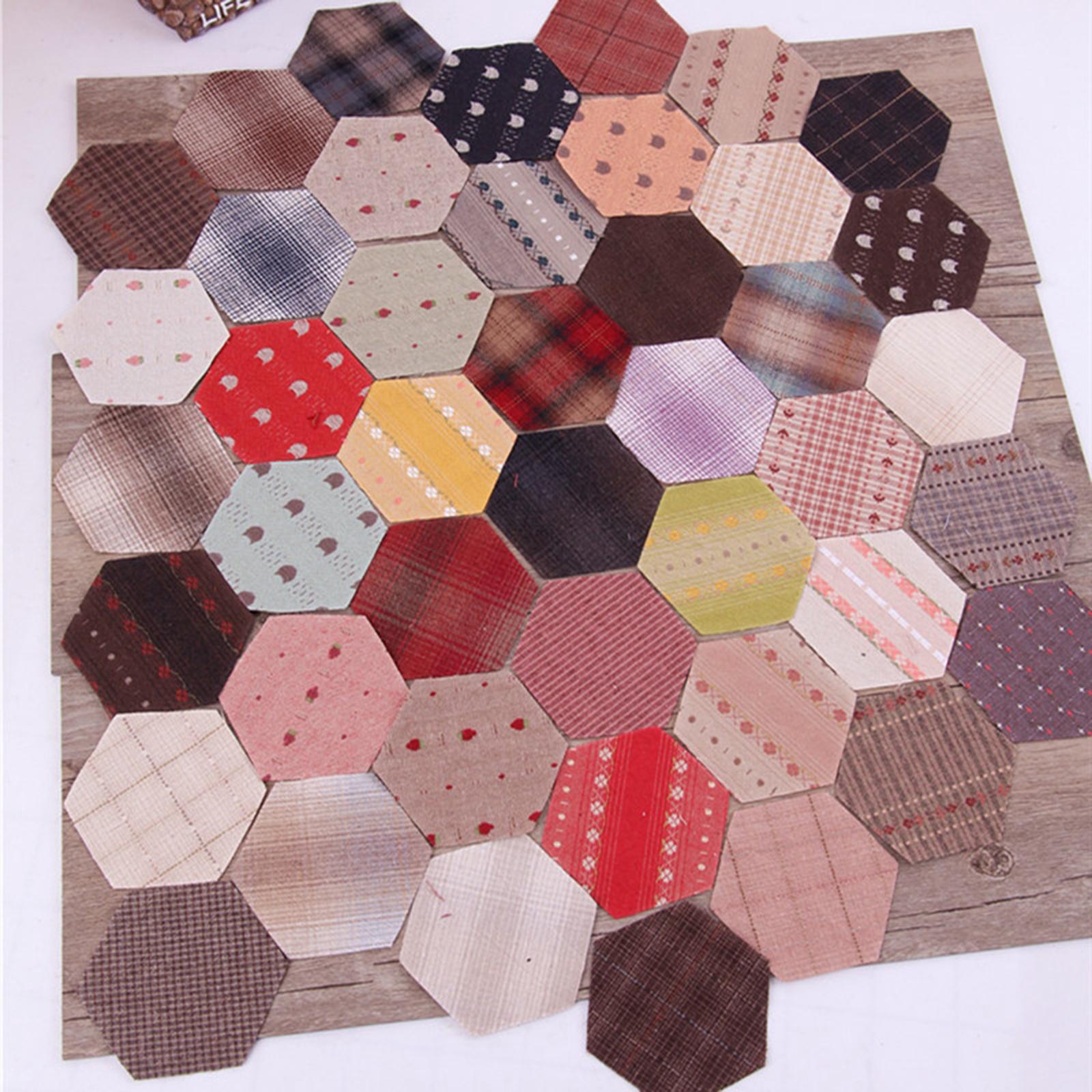 300Pcs Sew Easy Mini Patchwork Quilting Templates 6 Shapes Ruler Stencils