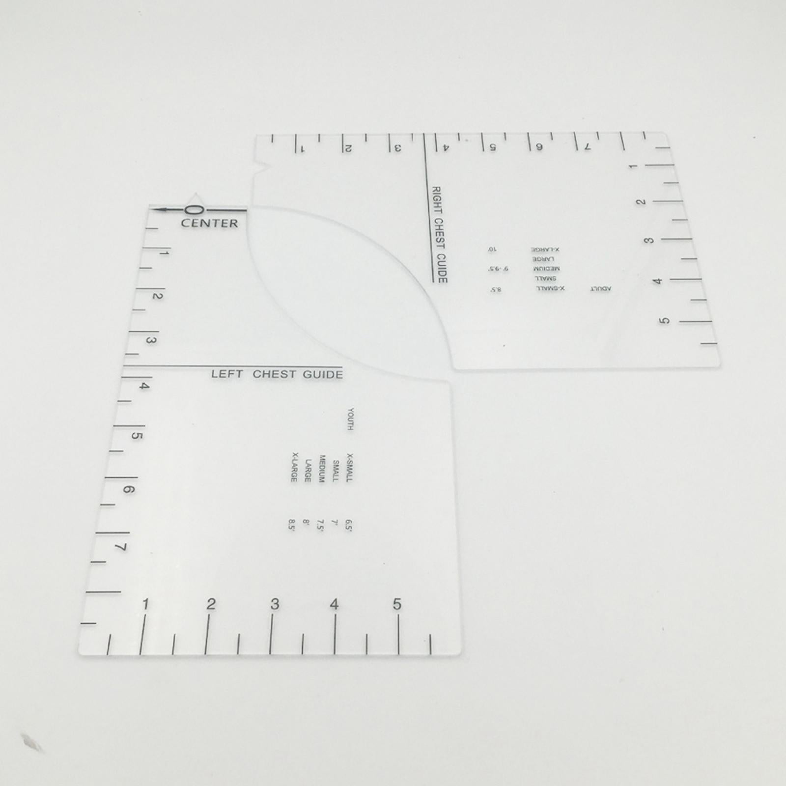 T-Shirt Alignment Tool - DIY Centering Tool Vinyl T Shirt Ruler 18x6inch