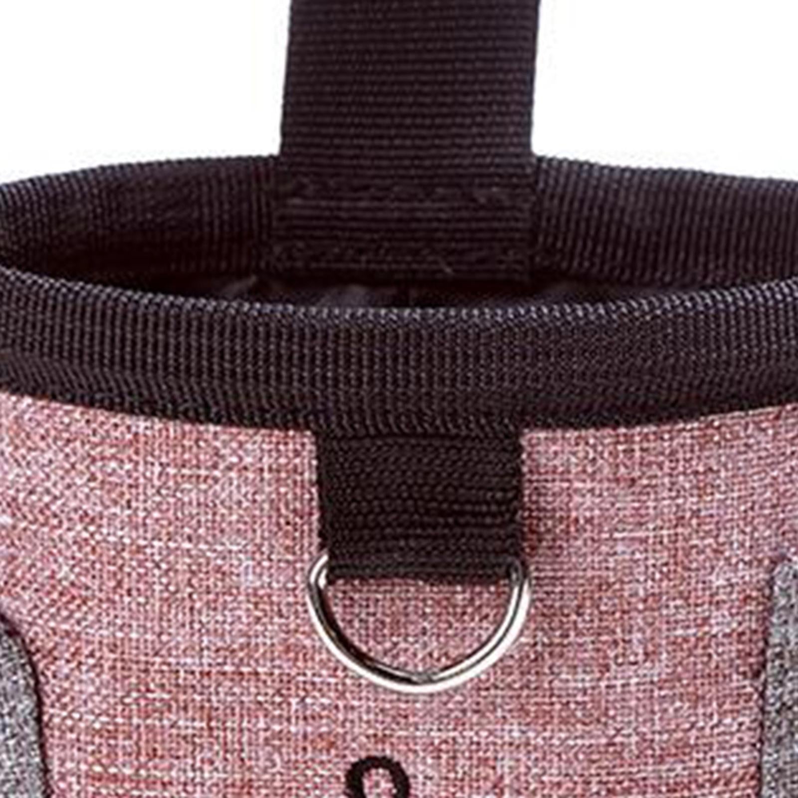 Durable Dog Training Bag Travel Pouch Drawstring Dogs Toys Holder Carrier Pink