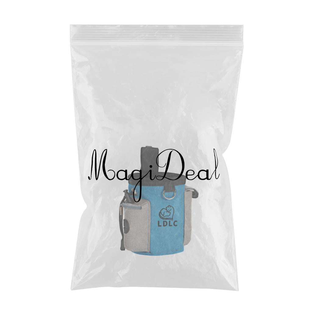 Durable Dog Training Bag Travel Pouch Drawstring Dogs Toys Holder Carrier Blue