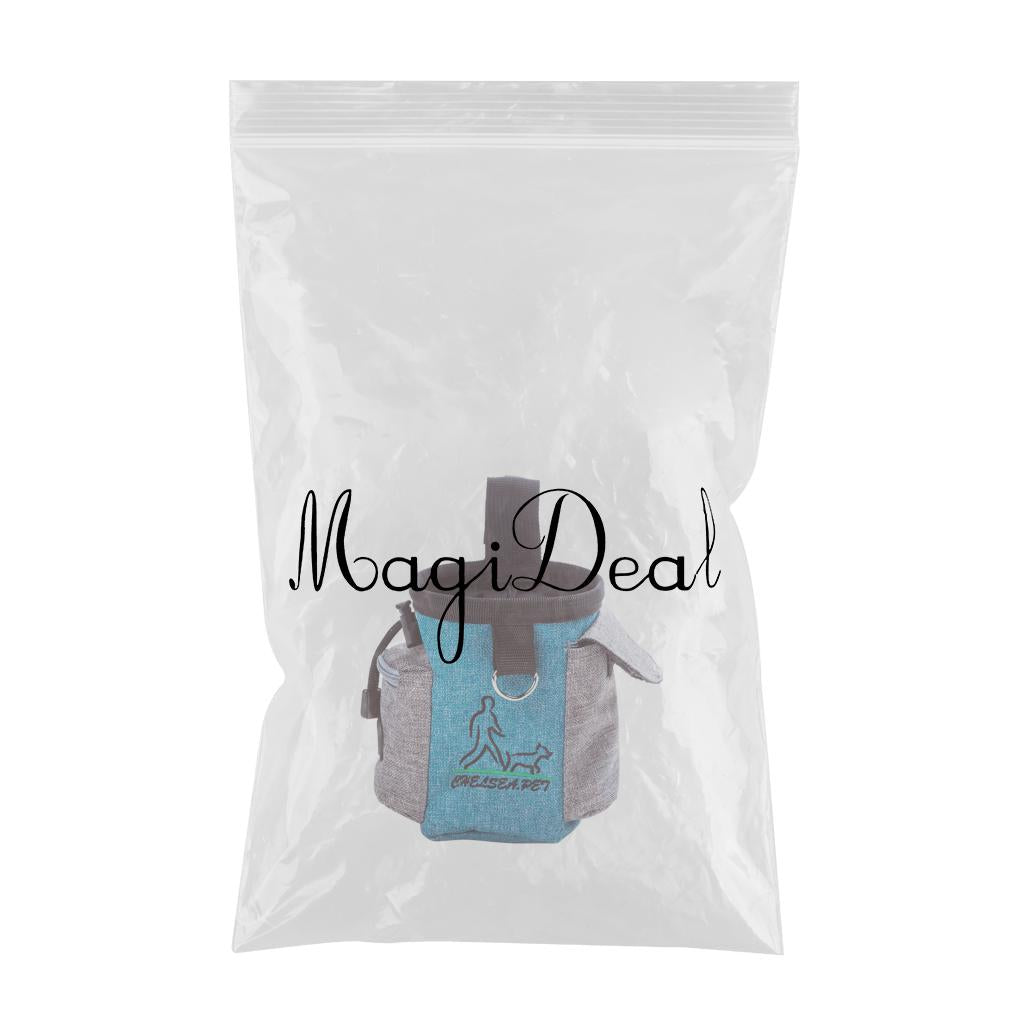 Durable Dog Training Bag Travel Pouch Drawstring Dogs Toys Holder Carrier Blue