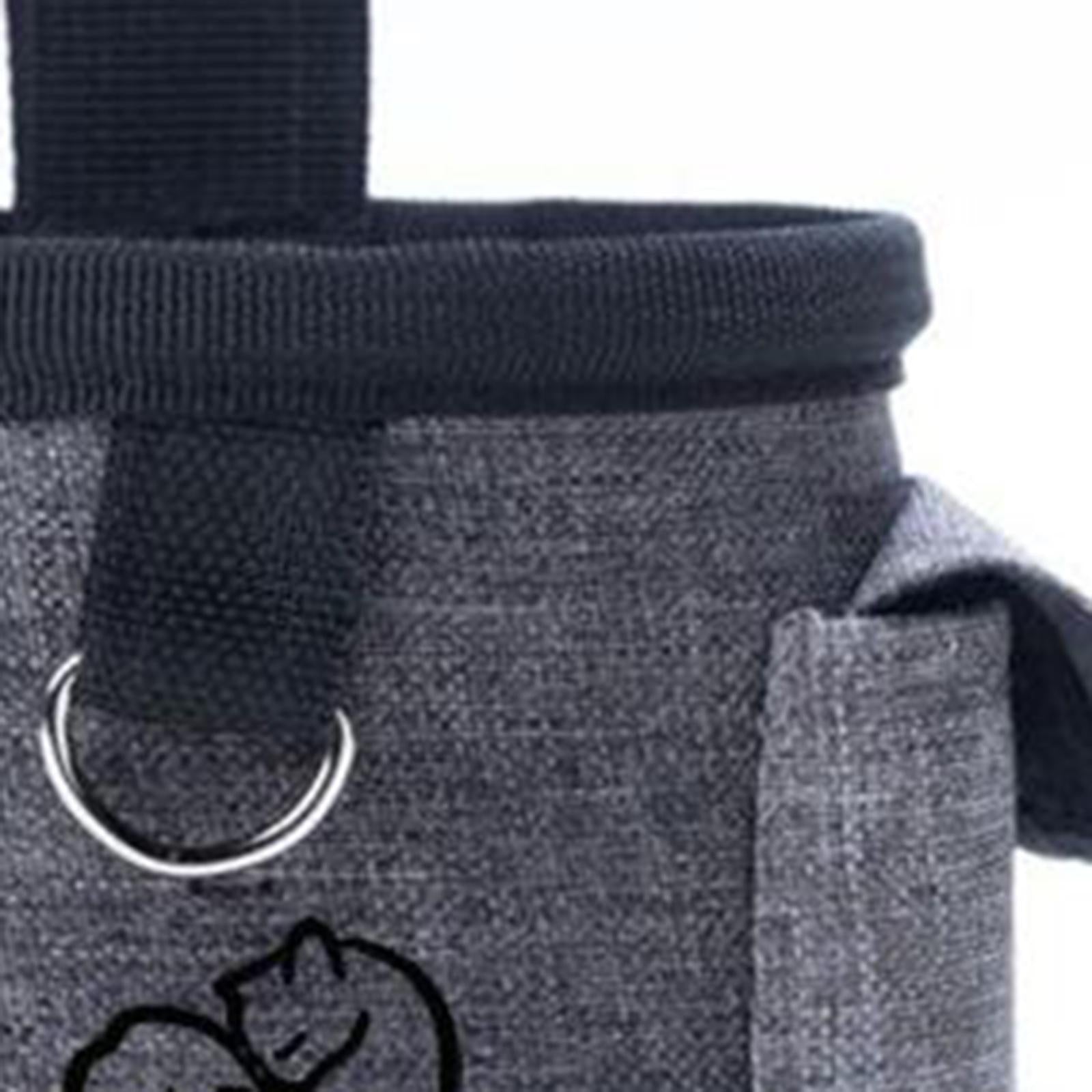 Durable Dog Training Bag Travel Pouch Drawstring Dogs Toys Holder Carrier Gray