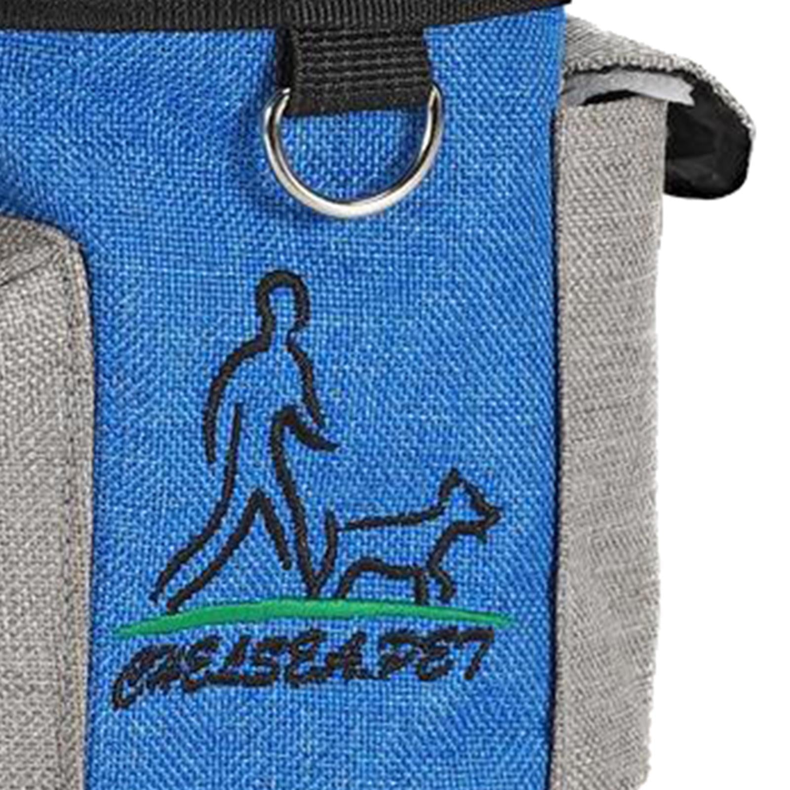 Durable Dog Training Bag Travel Pouch Drawstring Dogs Toys Holder Carrier Dark Blue