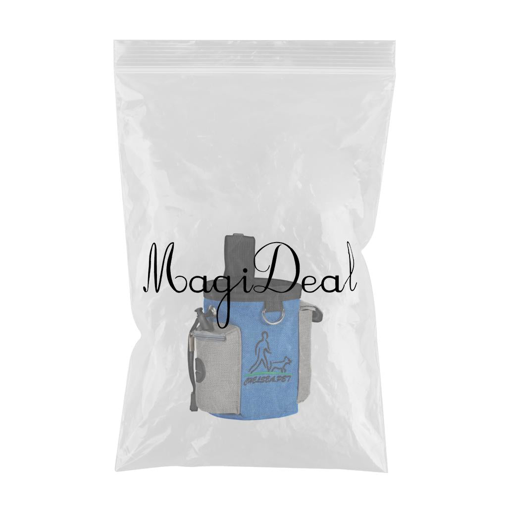 Durable Dog Training Bag Travel Pouch Drawstring Dogs Toys Holder Carrier Dark Blue