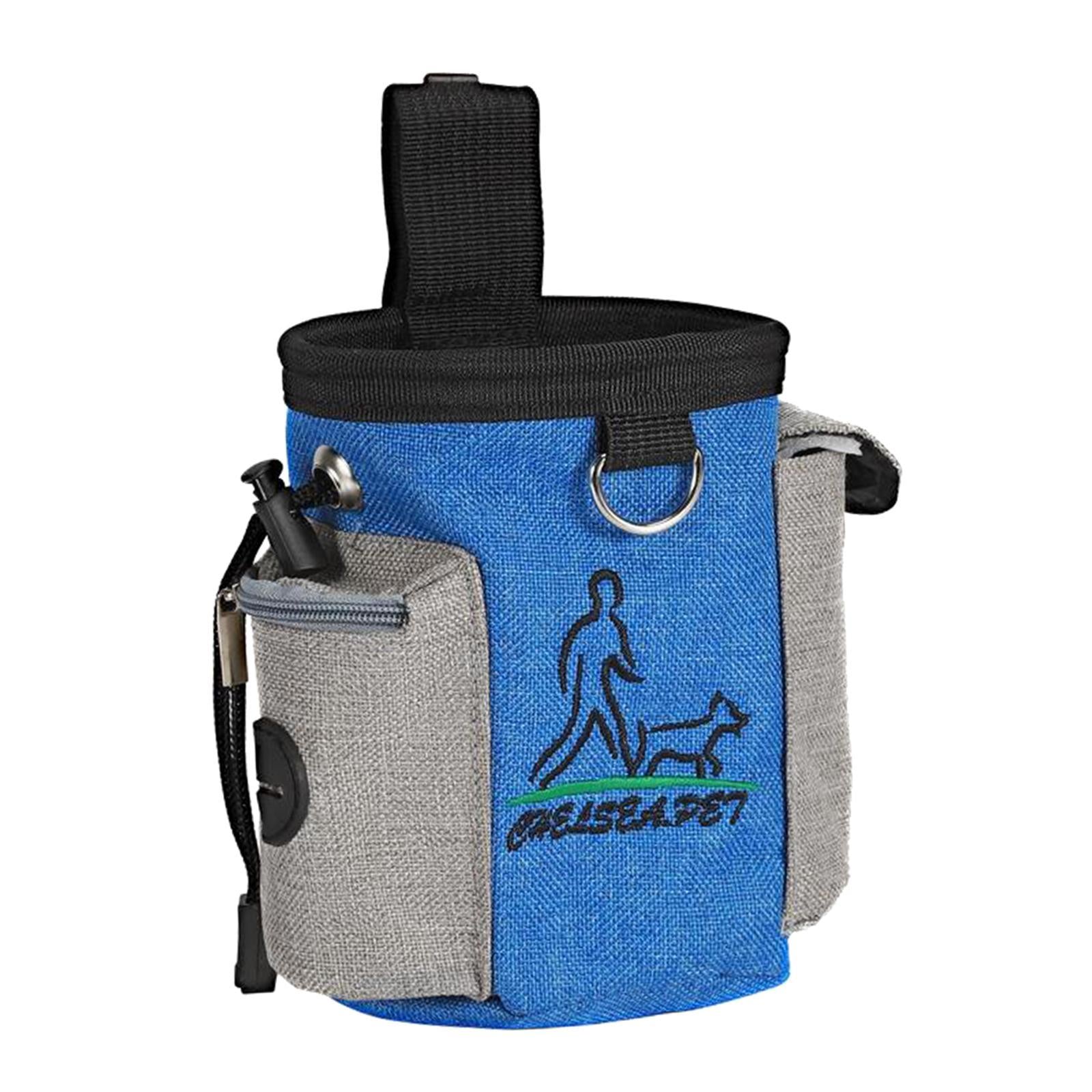 Durable Dog Training Bag Travel Pouch Drawstring Dogs Toys Holder Carrier Dark Blue