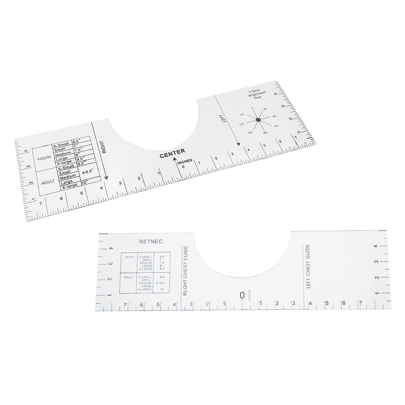 T-Shirt Alignment Tool - Centering Tool HTV T-Shirt Ruler Guide 16x5inch