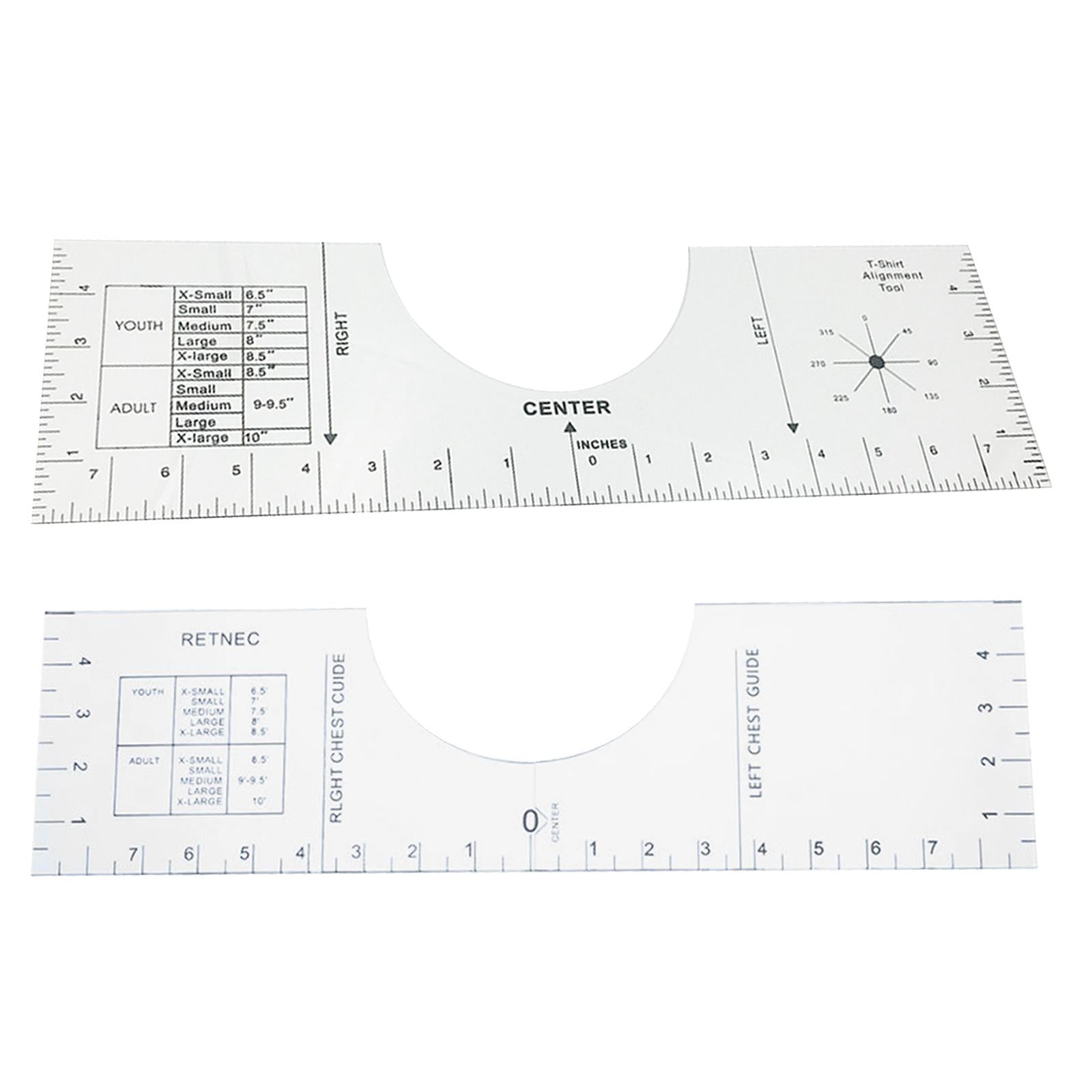 T-Shirt Alignment Tool - Centering Tool HTV T-Shirt Ruler Guide 16x5inch