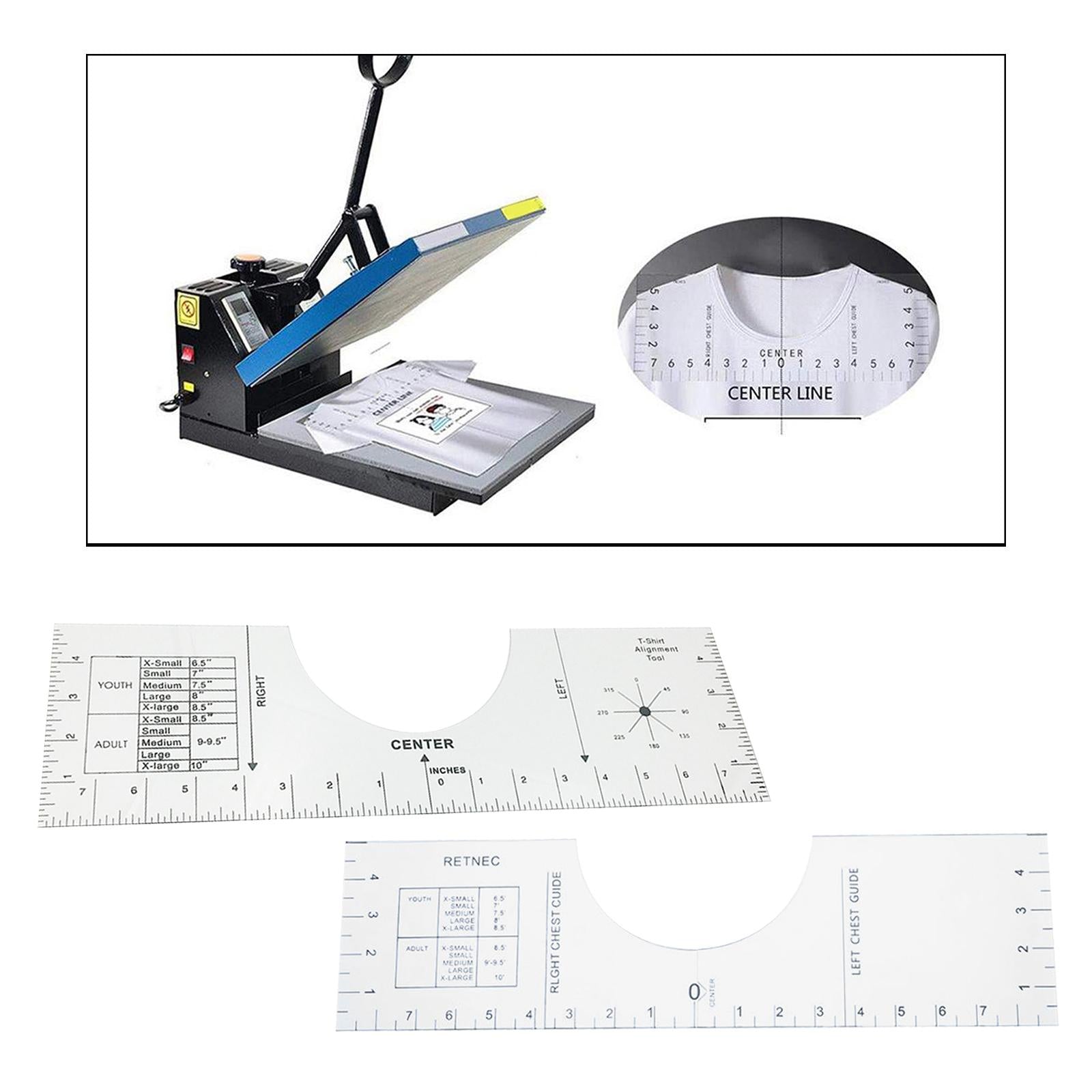 T-Shirt Alignment Tool - Centering Tool HTV T-Shirt Ruler Guide 16x5inch