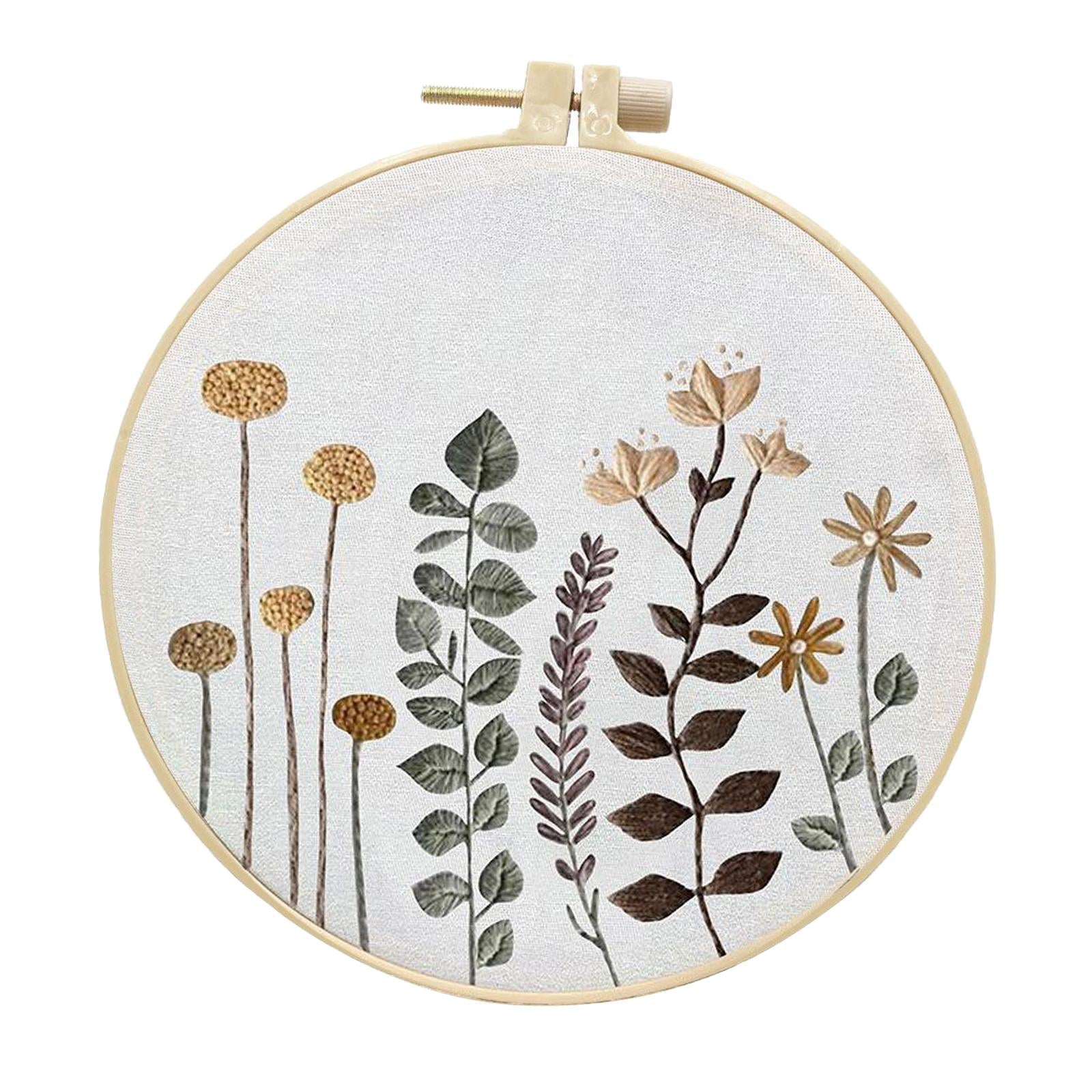 Handmade Cross Stitch Kit Flower Art Making DIY Embroidery Needlework Style2