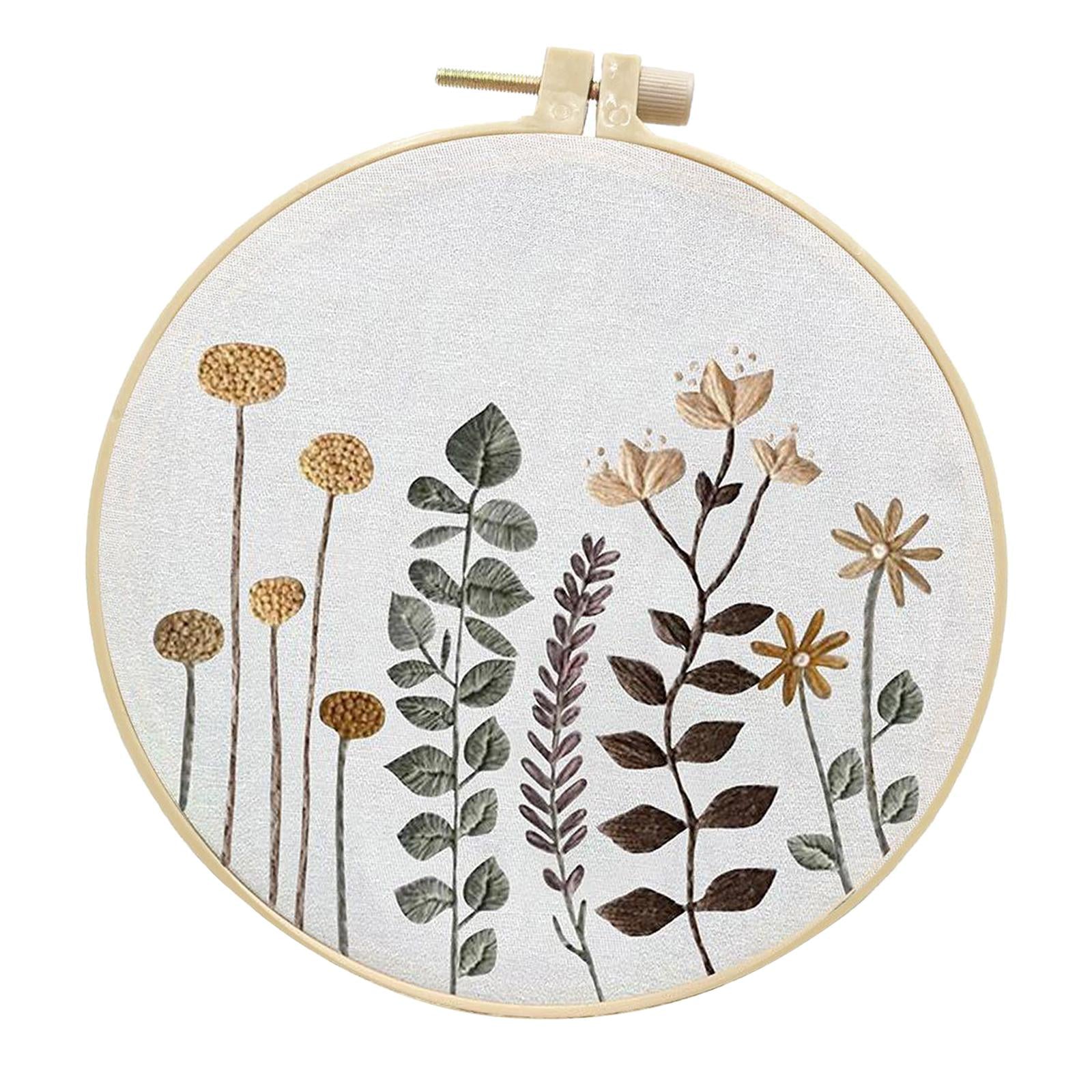 Handmade Cross Stitch Kit Flower Art Making DIY Embroidery Needlework Style2