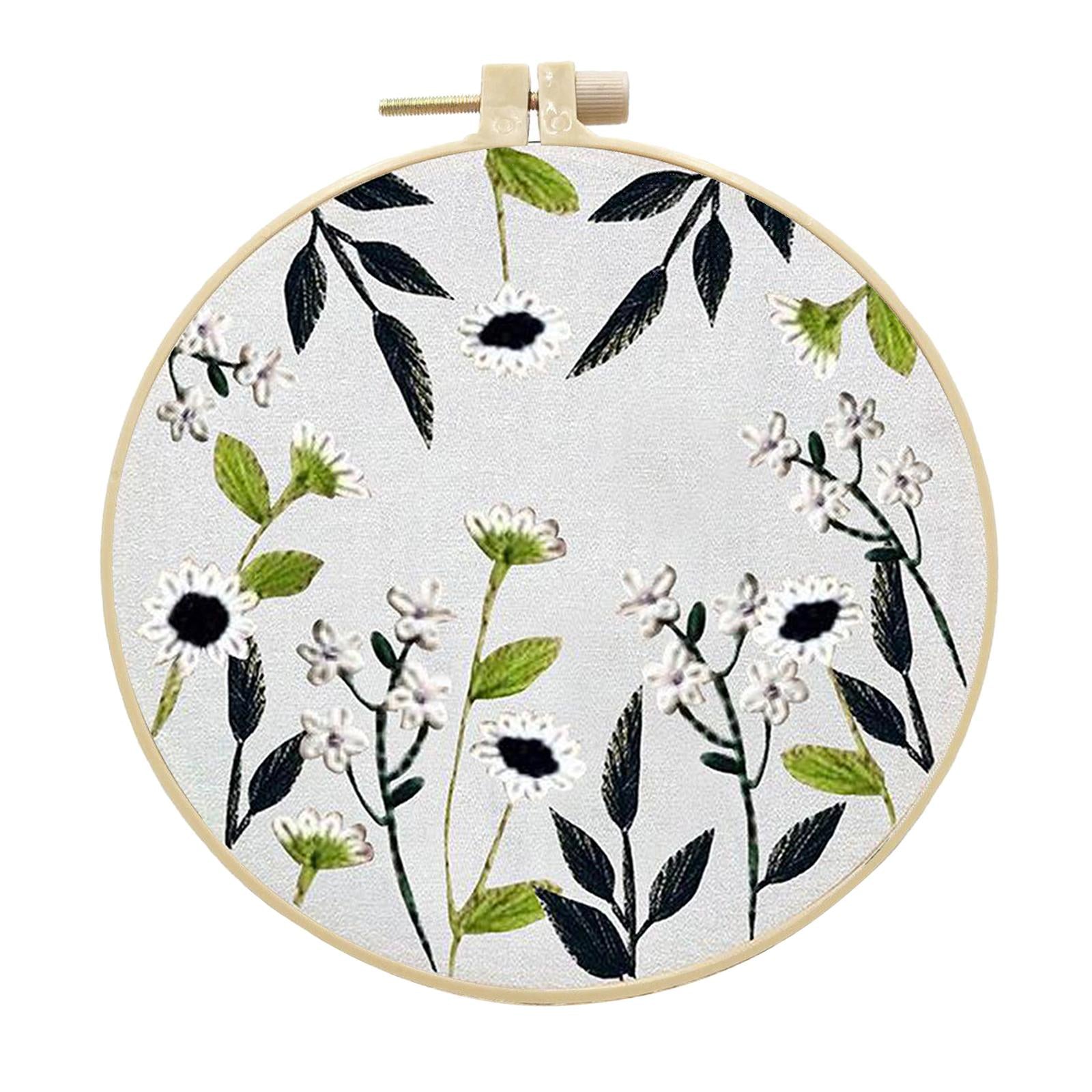 Handmade Cross Stitch Kit Flower Art Making DIY Embroidery Needlework Style3
