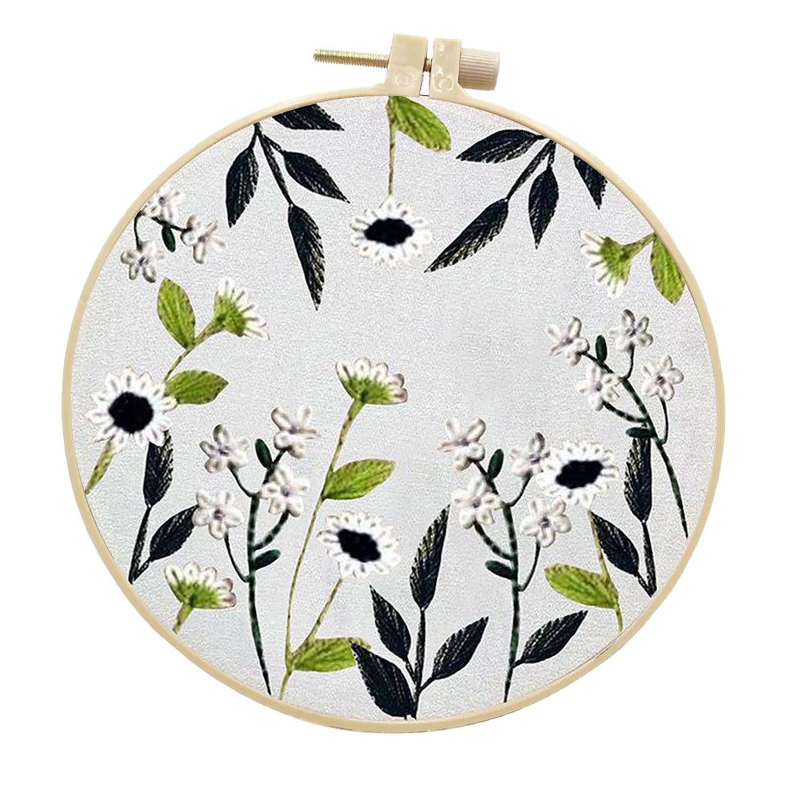 Handmade Cross Stitch Kit Flower Art Making DIY Embroidery Needlework Style3