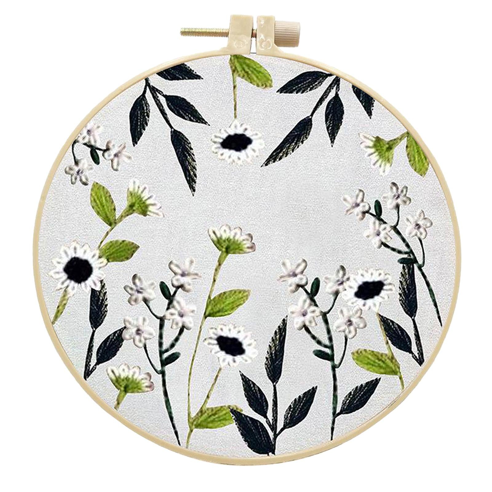 Handmade Cross Stitch Kit Flower Art Making DIY Embroidery Needlework Style3