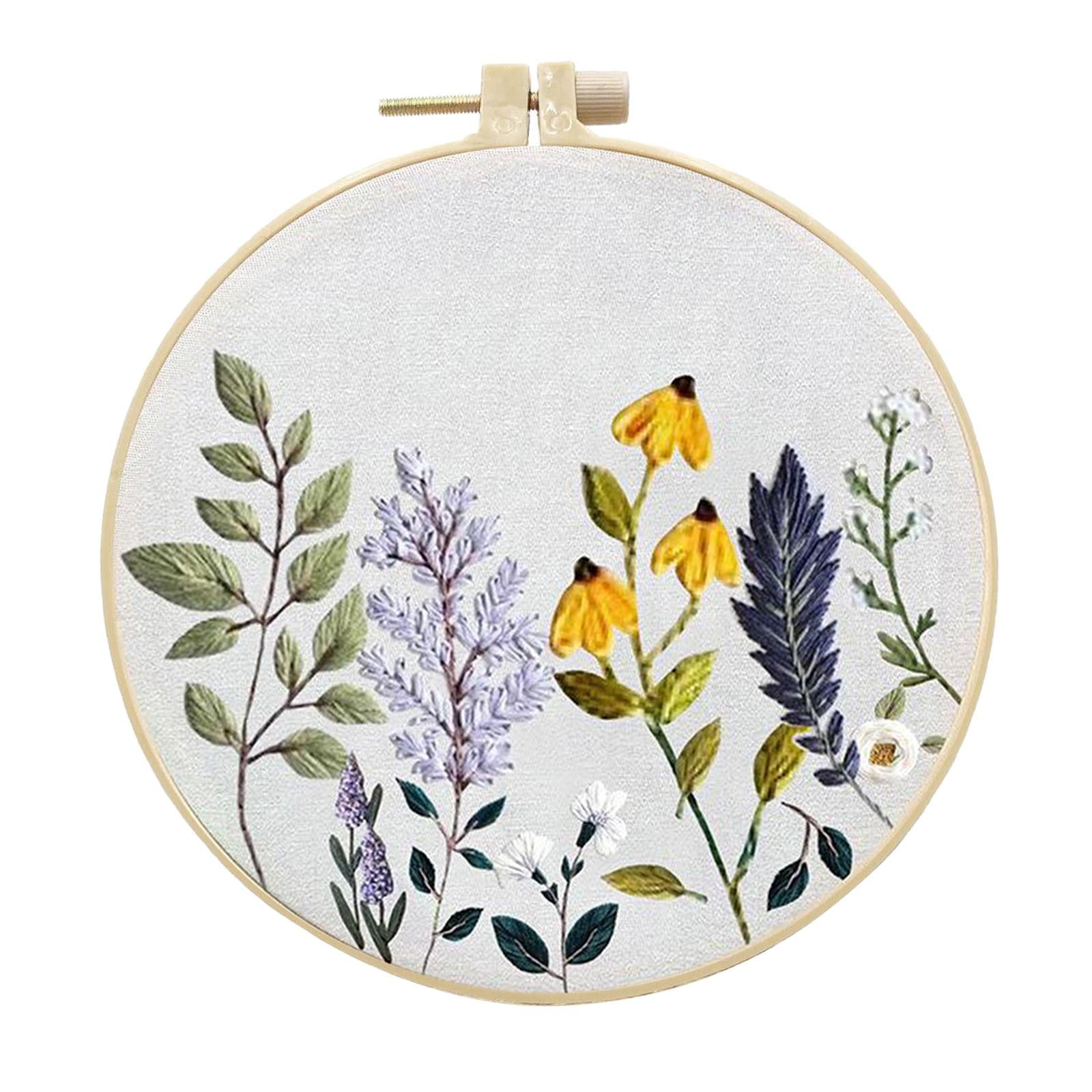 Handmade Cross Stitch Kit Flower Art Making DIY Embroidery Needlework Style4