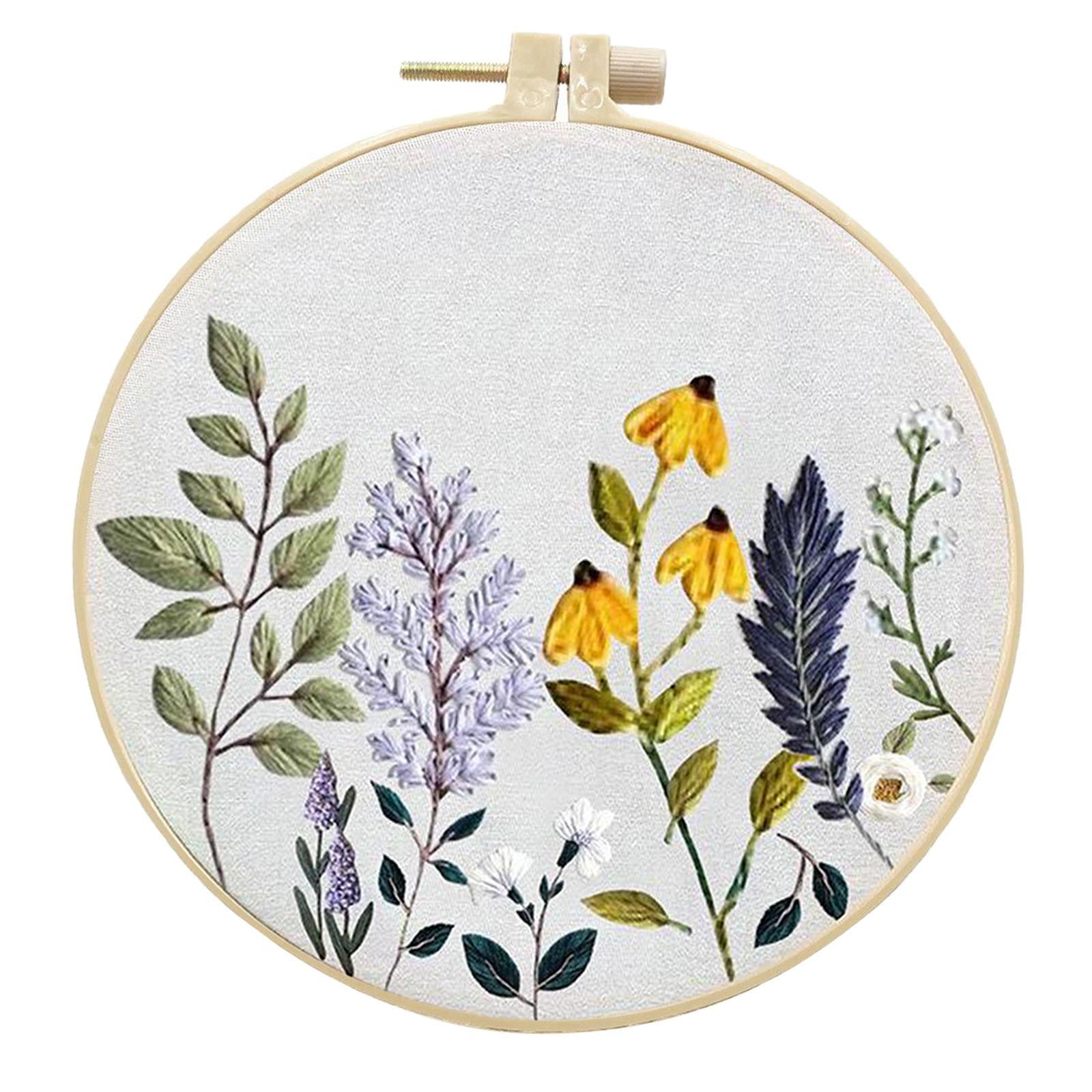 Handmade Cross Stitch Kit Flower Art Making DIY Embroidery Needlework Style4