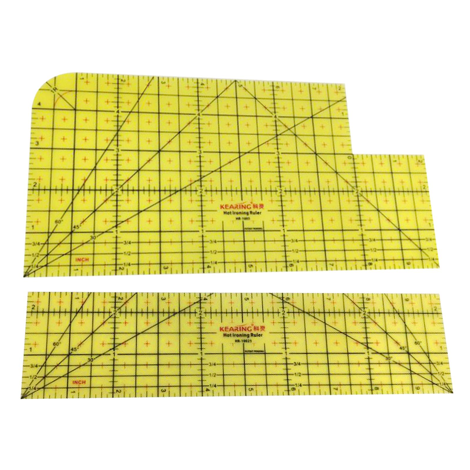 Hot Ironing Ruler Quilting Guide Hemmer Tailor Patchwork 10x2.5inch