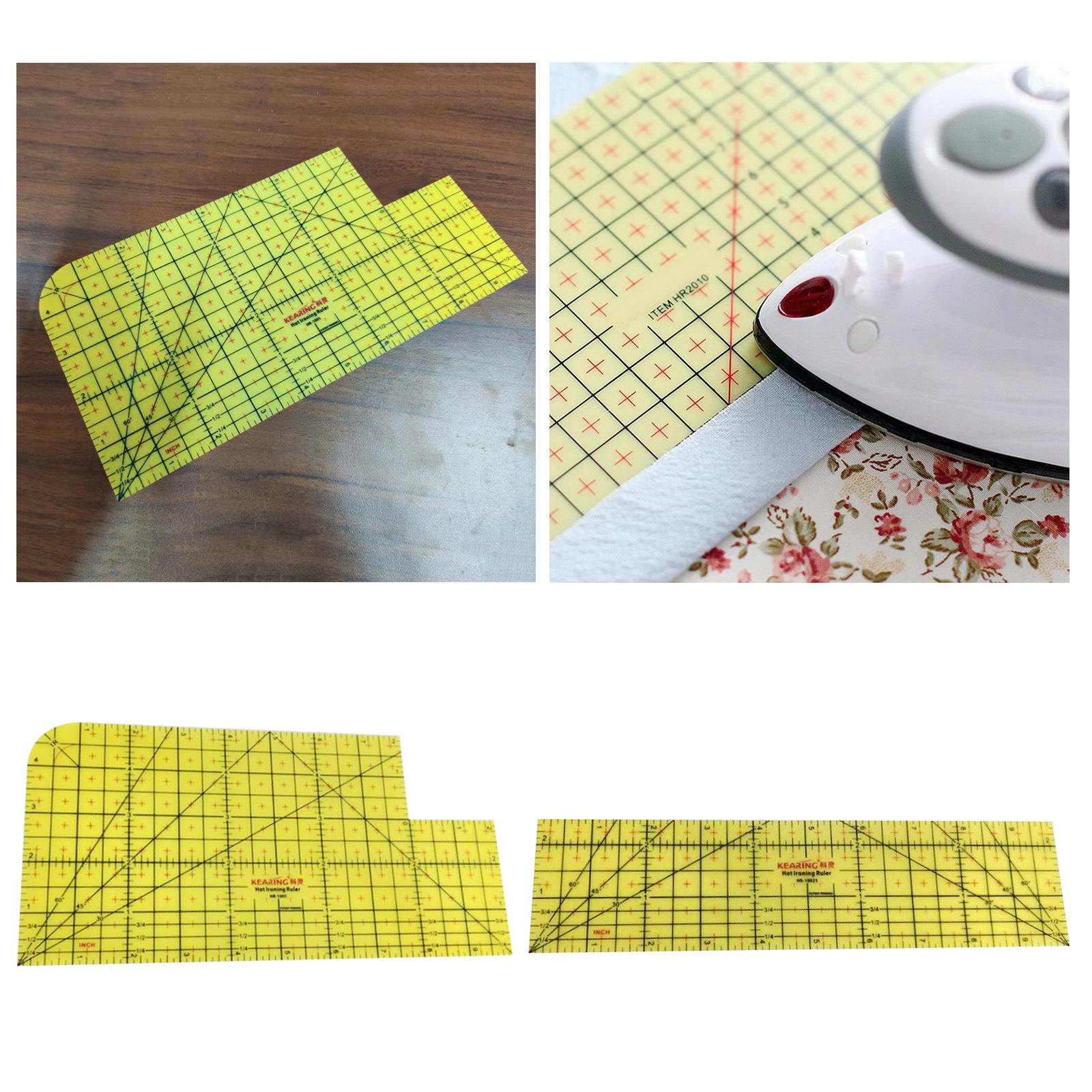 Hot Ironing Ruler Quilting Guide Hemmer Tailor Patchwork 10x2.5inch